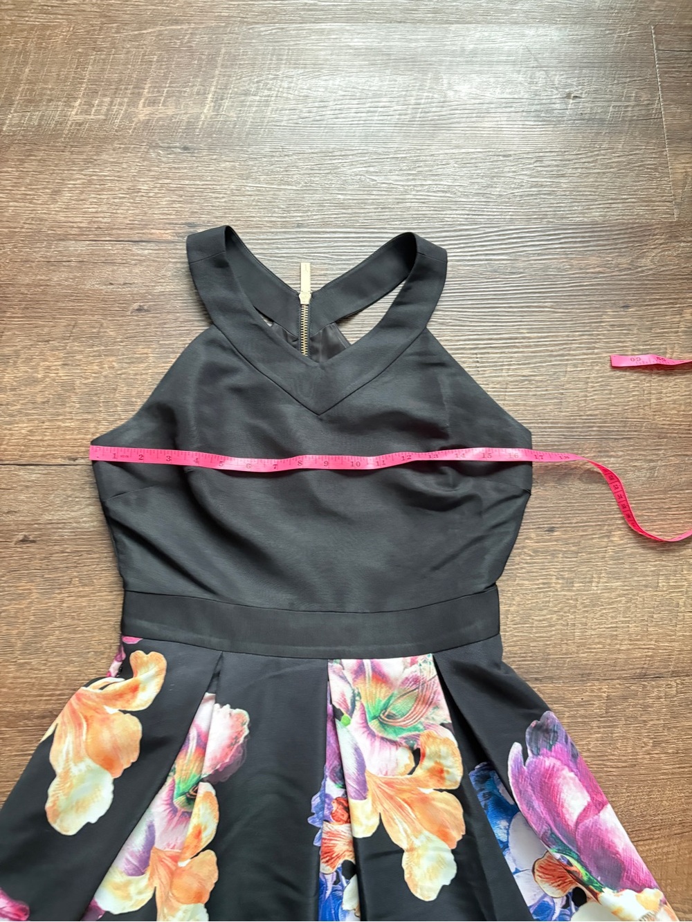 Ted Baker Illusia Tapestry Floral Fit & Flare Skater Dress halter wedding 2 EUC - Picture 12 of 16
